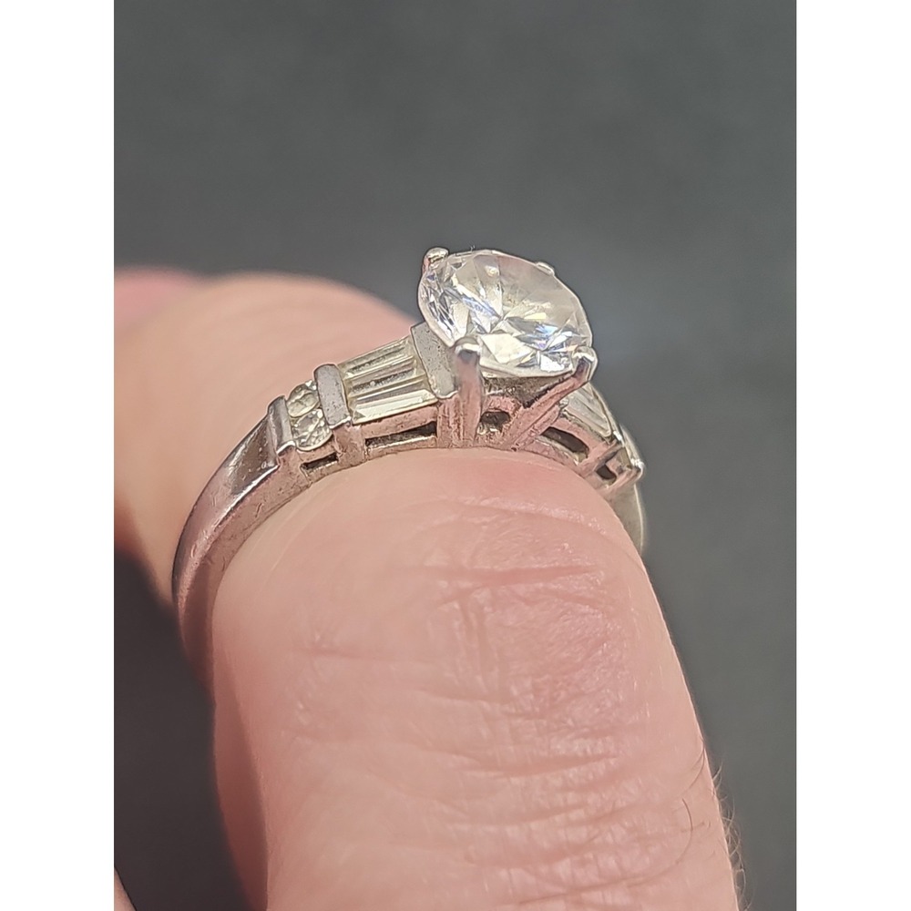 Lauren G. Adams LGA 925 Sterling Silver Round CZ Cocktail Ring Size 9
